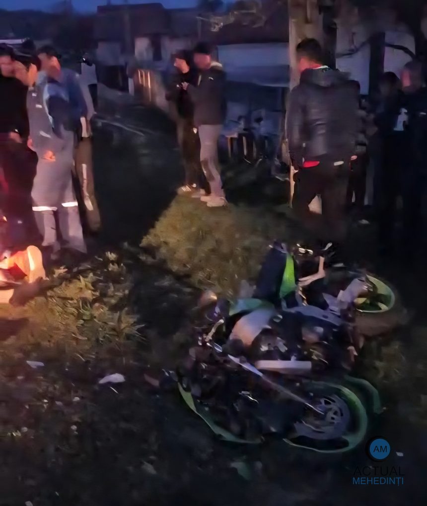 accident grav in corcova motociclist in stare de inconstienta