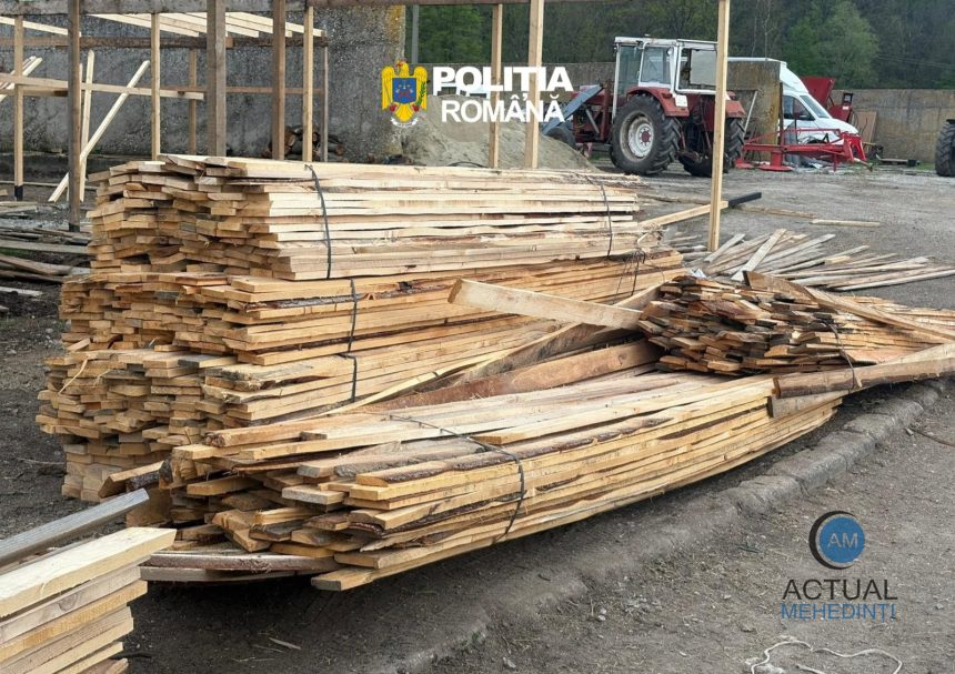 Lemn confiscat de policistii din Mehedinti Cheresteaua urma sa ajunga in Prahova