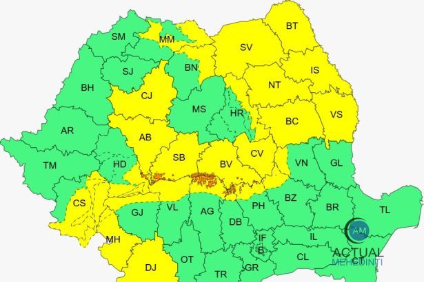 Se extinde alerta de vreme severa Vijelii si ninsori viscolite in zona montana
