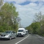 Trafic ingreunat pe DN 56 in zona Dealului Starmina Cozi pe kilometri intregi