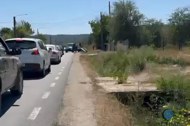 Accident pe DN 67 la Meris un barbat ar fi adormit la volan iar masina sa a iesit de pe drum Trafic oprit