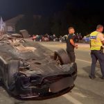 BMW rasturnat in urma unui accident violent intr o intersectie din Drobeta Turnu Severin