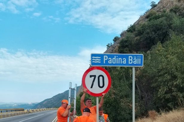 Limita de viteza de 70 km h impusa pe DN 6 pe tronsonul vamii Portile de Fier I