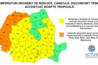 Revin temperaturile caniculare cod galben emis de ANM