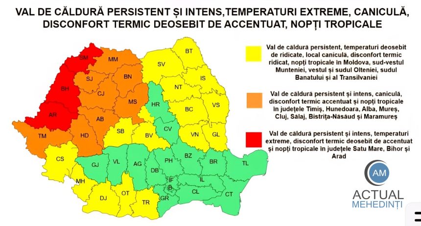 Un nou val de canicula in Mehedinti temperaturi de pana la 37 de grade Celsius