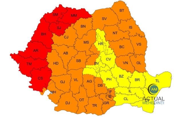 canicula si furtuni anm a emis cod portocaliu de canicula si cod galben de vijelii