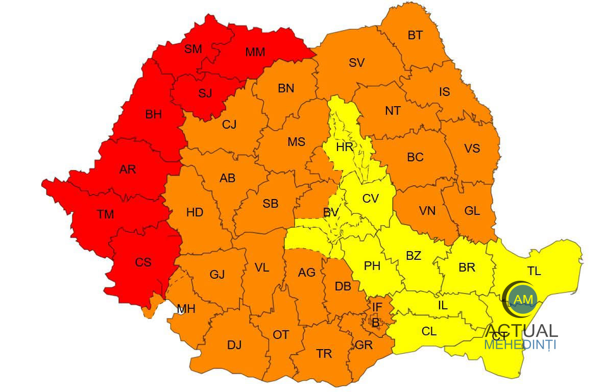 canicula si furtuni anm a emis cod portocaliu de canicula si cod galben de vijelii