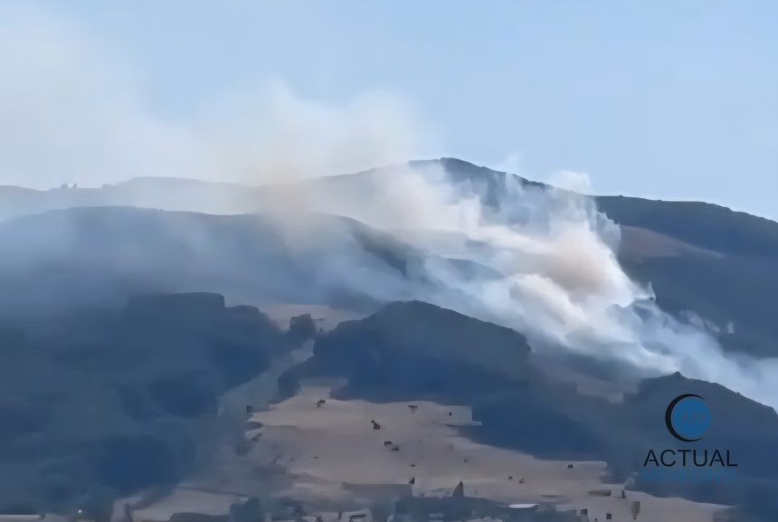 incendiu de vegetaie n podeni 17 hectare afectate a fost solicitat un elicopter de la igav