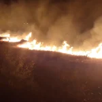 Incendiu puternic pe centura Severinului. Circulația blocată.