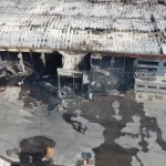 Incendiul de la fabrica de celuloză și hârtie din Severin, stins după zile de intervenție