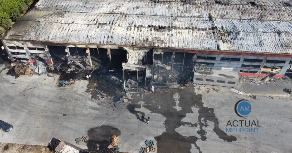 Incendiul de la fabrica de celuloză și hârtie din Severin, stins după zile de intervenție