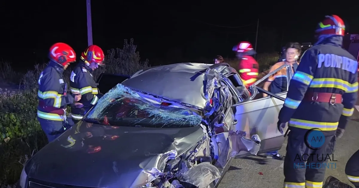 Trafic blocat pe DN 56A și DN 6, în Șimian, în urma unui accident grav