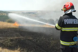 Trei incendii de vegetație în Mehedinți: flăcările amenință o fermă la Vrata