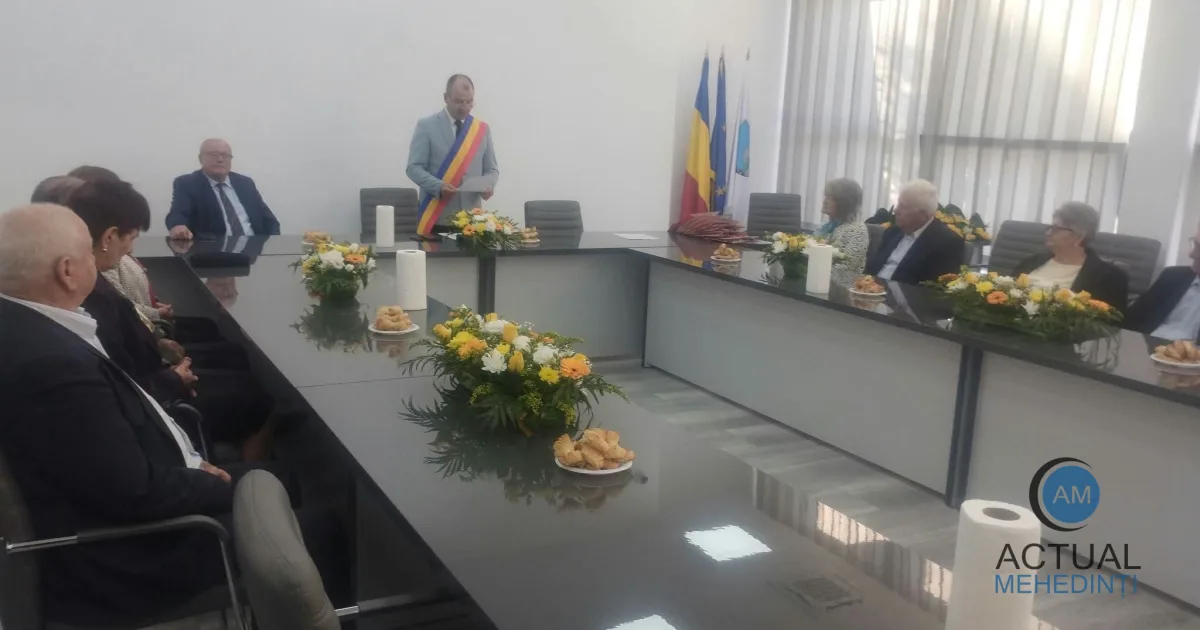 Șapte cupluri din Orșova, aniversate la 50 de ani de căsnicie
