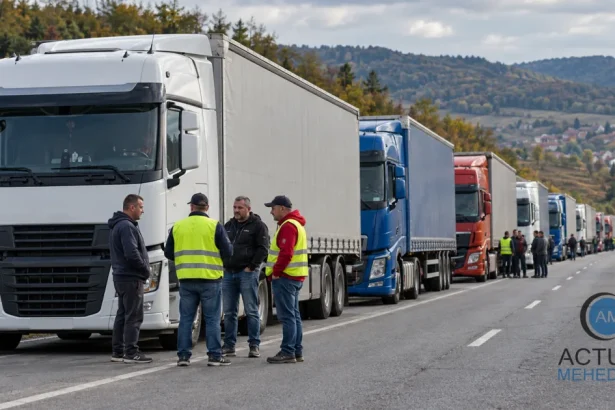 Transportatorii din Mehedinți protestează de la ora 14.00